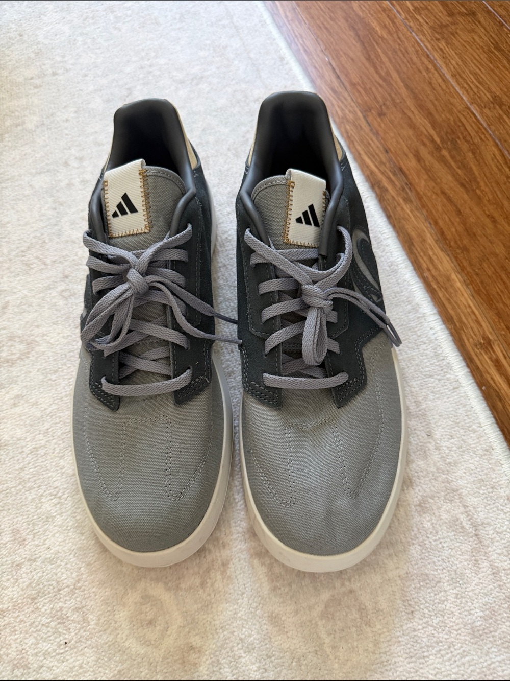 adidas Grey and Black Men’s Low-Top Sneakers
